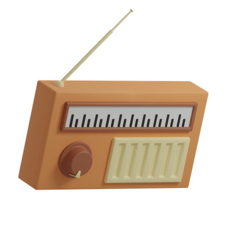 Vintage Radio 3D Illustration