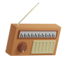 3d vintage-radio illustration