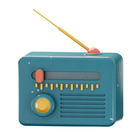 Vintage Radio 3D Icon