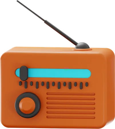 Vintage Radio 3D Icon