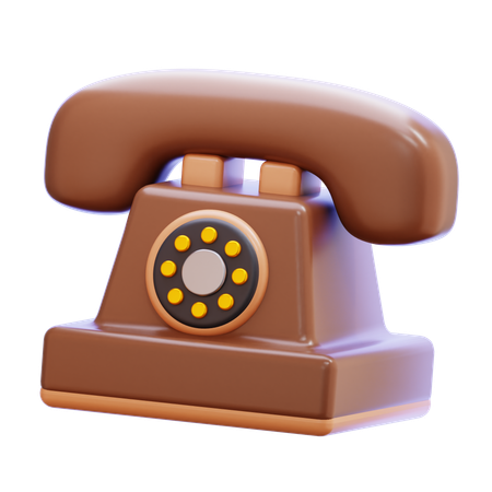 Vintage Telephone  3D Icon