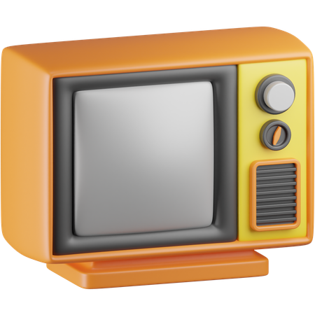 Vintage Television  3D Icon