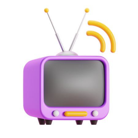 Vintage Television  3D Icon