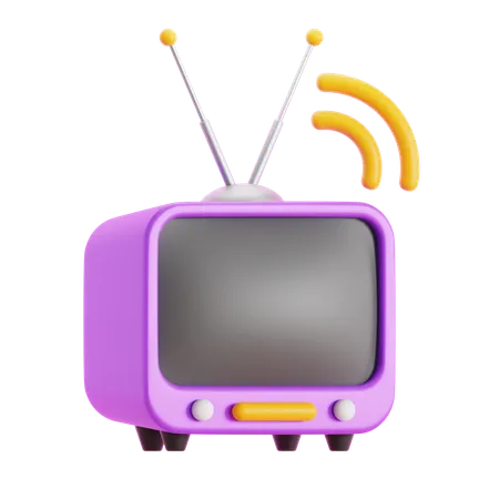 Vintage Television  3D Icon