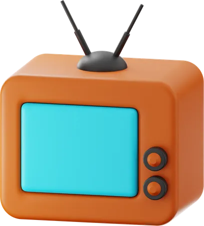 Vintage Television  3D Icon