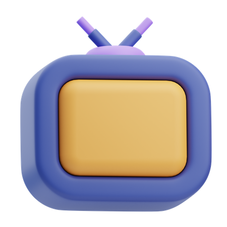 Vintage Television  3D Icon