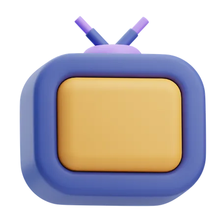 Vintage Television  3D Icon