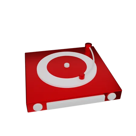 Vintage Turntable Record Player  3D Icon