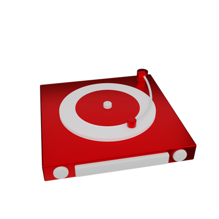 Vintage Turntable Record Player  3D Icon
