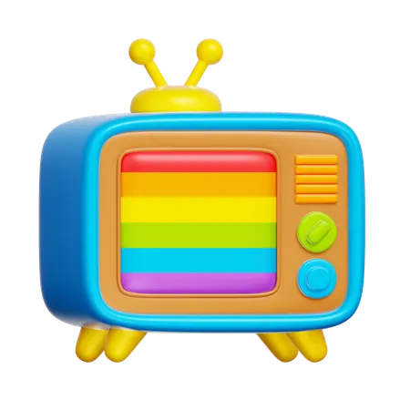 Vintage TV 3D Icon