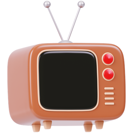 Vintage TV  3D Icon