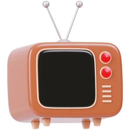 Vintage TV  3D Icon
