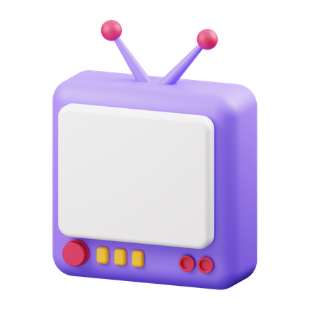 Vintage Tv  3D Icon