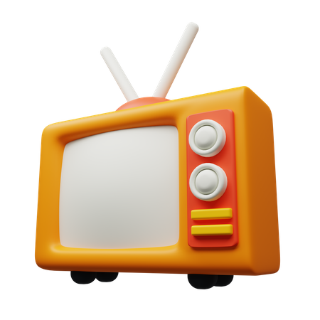 Vintage Tv  3D Icon