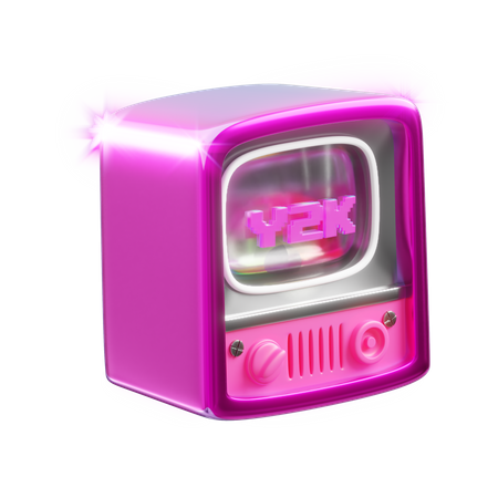Vintage Tv  3D Icon