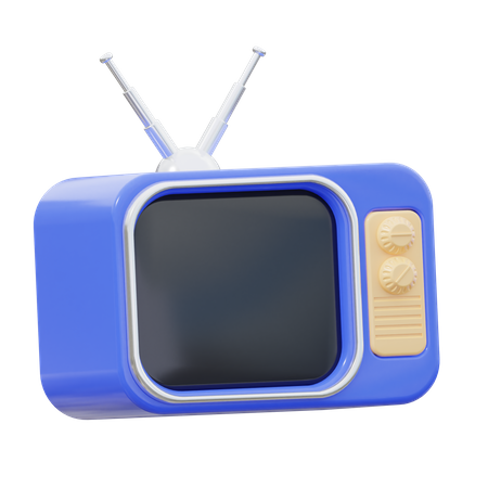 Vintage TV  3D Icon