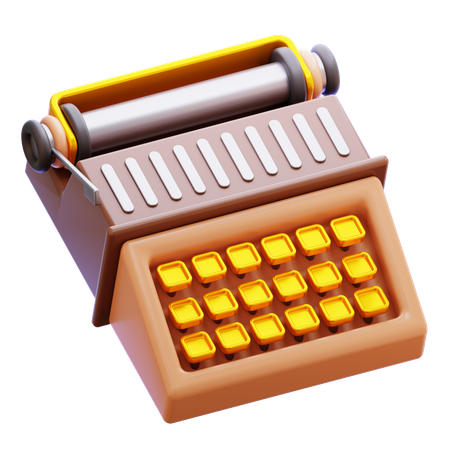 Vintage Typewriter  3D Icon