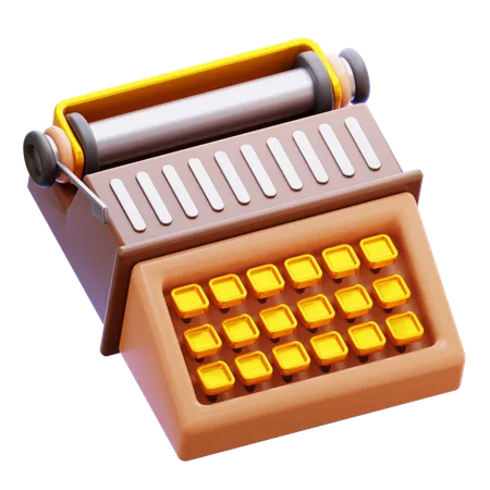 Vintage Typewriter  3D Icon