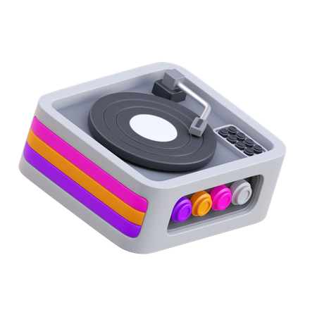 Vinyl Player  3D Icon