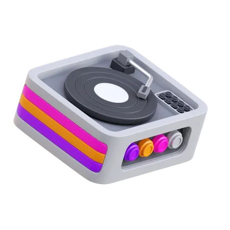 Vinyl Player  3D Icon