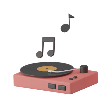 Vinyl Player  3D Icon