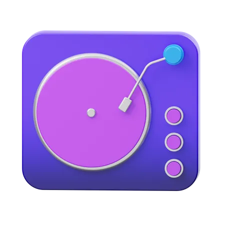 Vinyl Player  3D Icon