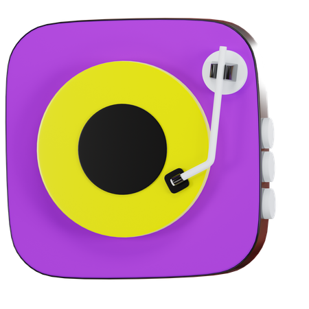 Vinyl Player  3D Icon