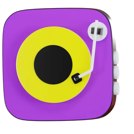 Vinyl Player  3D Icon