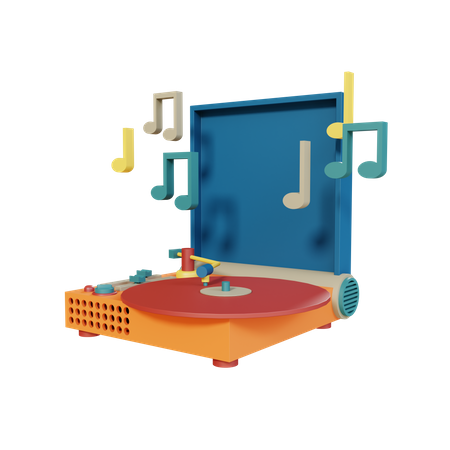 Vinyl Player  3D Illustration