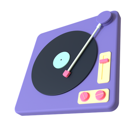 Vinyl Player  3D Illustration