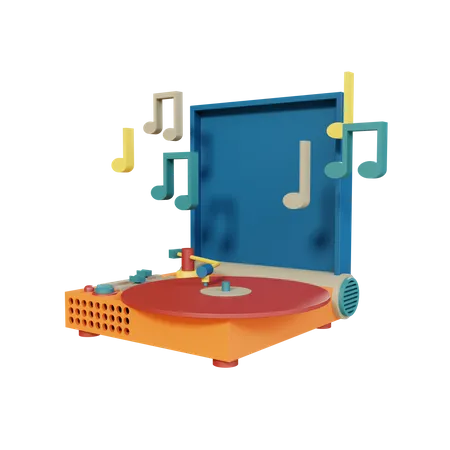 Vinyl Player  3D Illustration