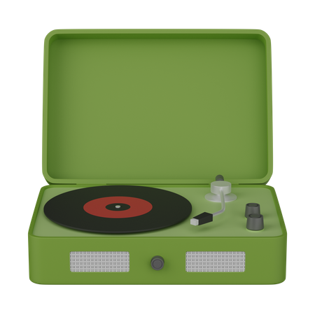 Vinyl player 3D Icon