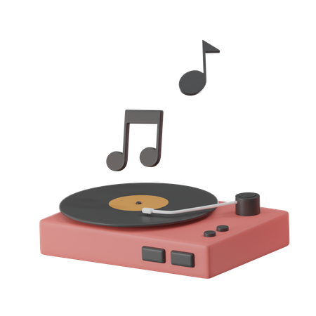 Vinyl Player  3D Icon