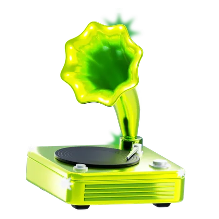 Vinyl Player Vintage  3D Icon