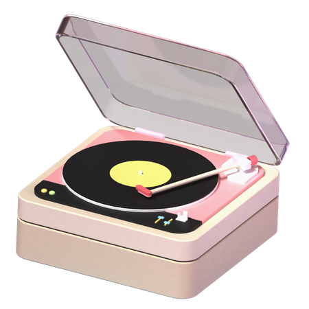 Vinyl Record Player  3D Icon