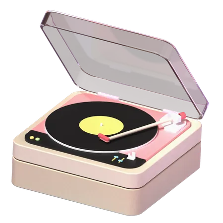 Vinyl Record Player  3D Icon