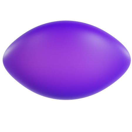 Forme ovale violette  3D Icon