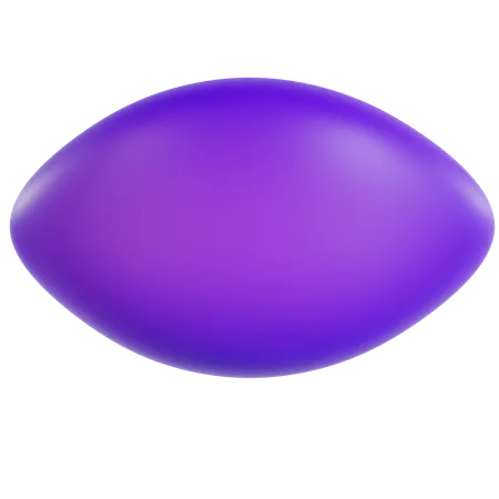 Forme ovale violette  3D Icon