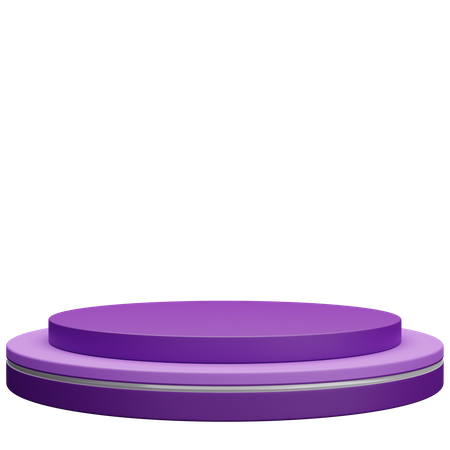 Podium violet  3D Illustration