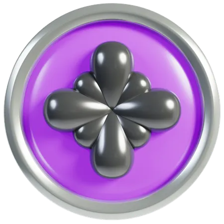 Cadres d'insigne de rang violet  3D Icon