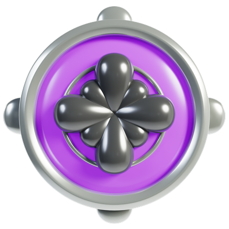 Cadres d'insigne de rang violet  3D Icon