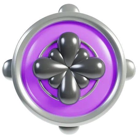 Cadres d'insigne de rang violet  3D Icon