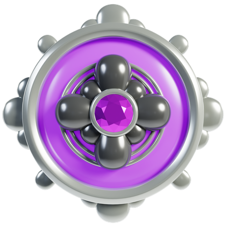 Cadres d'insigne de rang violet  3D Icon