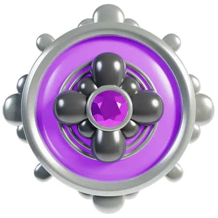 Cadres d'insigne de rang violet  3D Icon