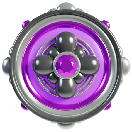 Cadres d'insigne de rang violet  3D Icon