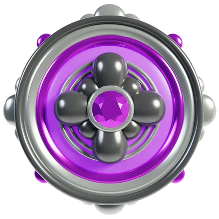 Cadres d'insigne de rang violet  3D Icon