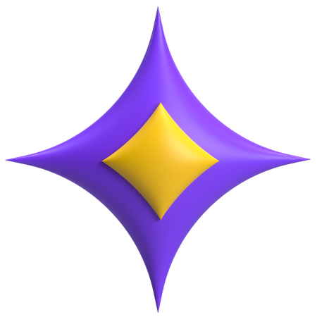 Étoile violette  3D Icon