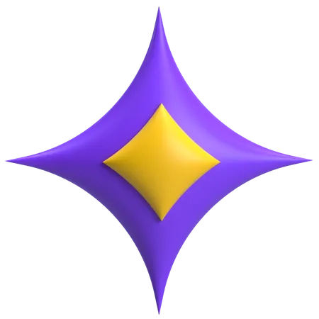 Étoile violette  3D Icon