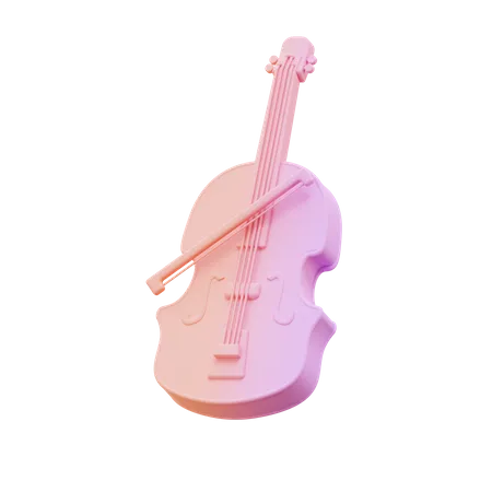 Violin  3D Illustration