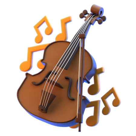 Violino  3D Icon